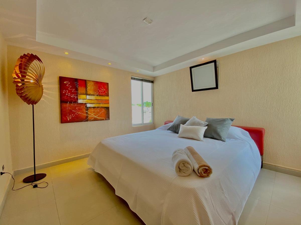 Apartamento cálido y moderno en la entrada de la zona hotelera Cancún Exterior foto